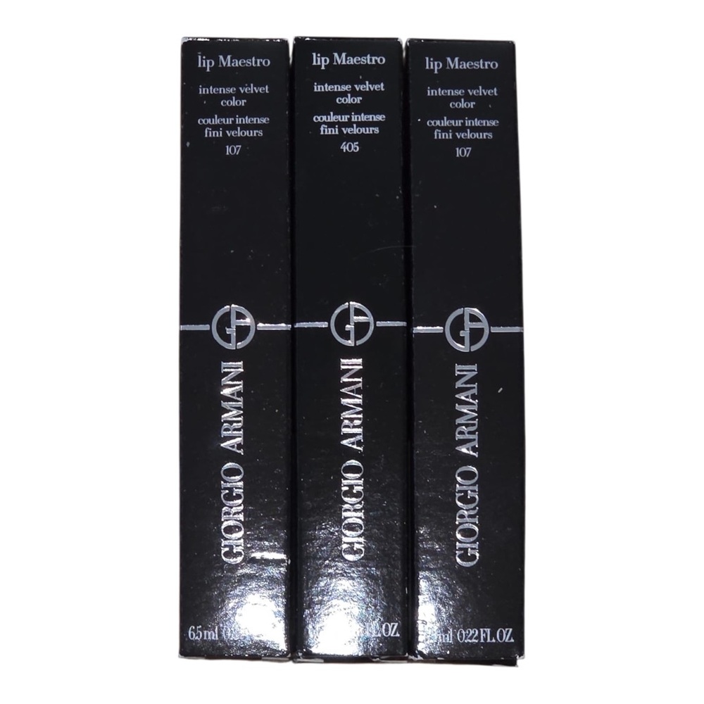 Giorgio Armani Intense Velvet Lipsticks Lip Maestro 107 Nuda 405 Sultan